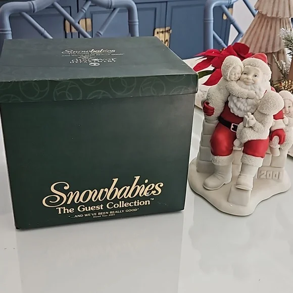 Vintage Dept 56 Snowbabies Guest Collection '..And We've Been Really Good' Santa - Picture 6 of 9